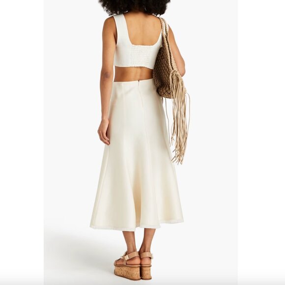 NEW LE KASHA jirja linen crop top bralette in Cream/Off White - Picture 16 of 16